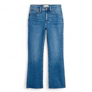 MADEWELL Mid-Rise Kick Out Jeans Flare Ankle Medium Wash Blue Denim | Sz 31 Tall